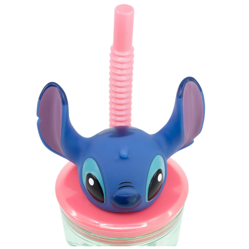 Stitch 3D Tumbler met Rietje 360 ml – Bloemig Avontuur met Stitch!