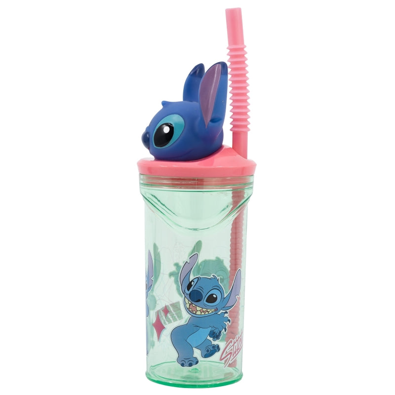 Stitch 3D Tumbler met Rietje 360 ml – Bloemig Avontuur met Stitch!