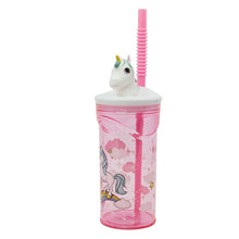 Eenhoorn 3D Tumbler met Rietje 360 ml – Magisch Drinkplezier!