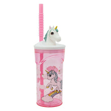 Eenhoorn 3D Tumbler met Rietje 360 ml – Magisch Drinkplezier!