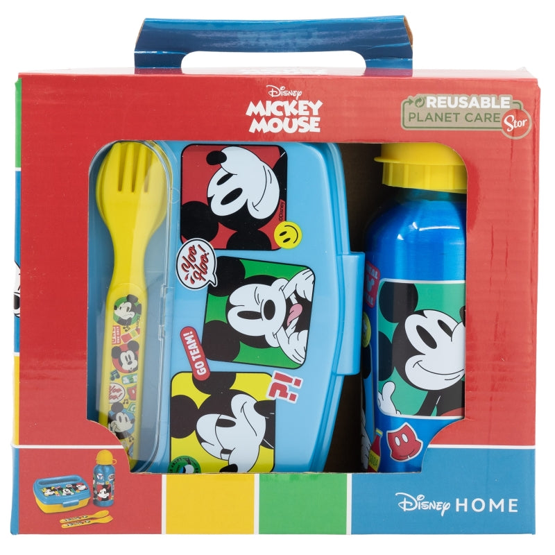 Mickey Mouse Fun-Tastic 4-Piece Urban BTS Set – BPA-vrije Lunchset in Geschenkdoos