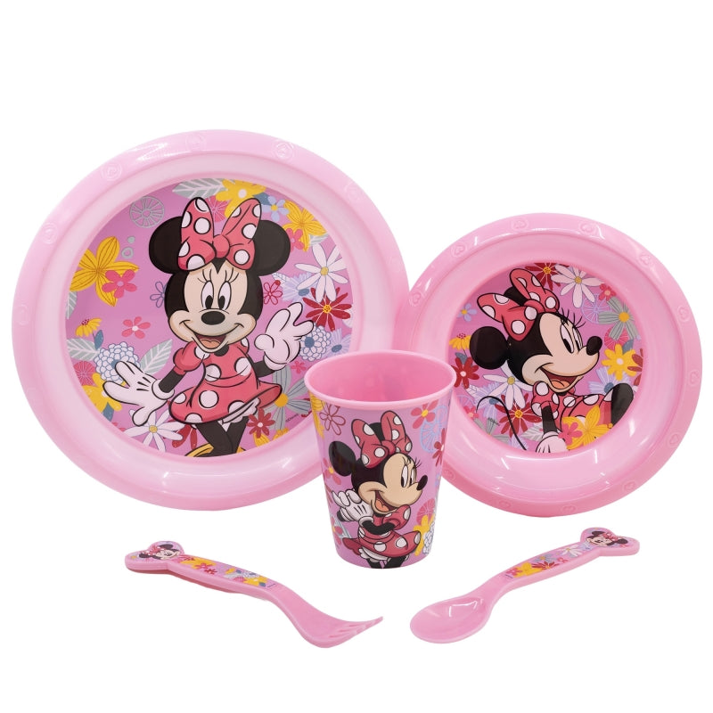 Minnie Mouse Spring Look 5-Piece Easy Tableware Set – BPA-vrije Kinderborden Set
