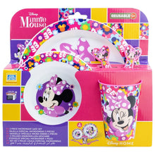 Minnie Bold Florals 5-Piece Microwave-Safe Tableware Set – BPA-vrije Kinderborden Set