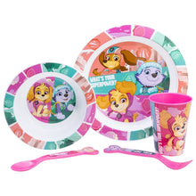 Paw Patrol Girl Superpowers 5-Piece Microwave-Safe Tableware Set – BPA-vrije Kinderborden Set