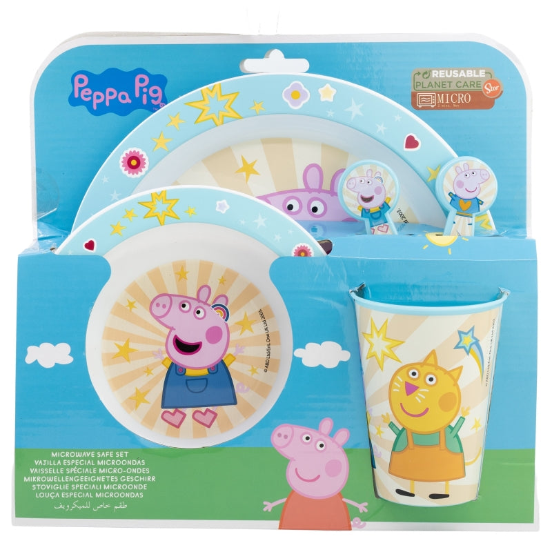 Peppa Pig Core 2022 5-Piece Microwave-Safe Tableware Set – BPA-vrije Kinderborden Set