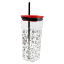 AC CUBE TUMBLER (WITH STAINLESS STEEL STRAW) 540 ML SUPER MARIO