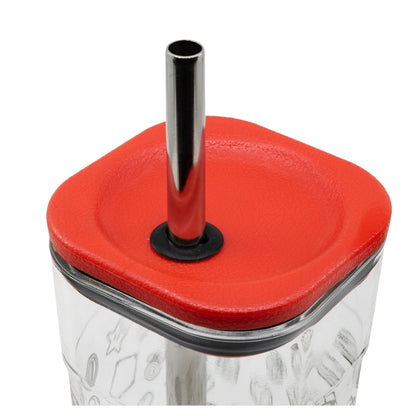 AC CUBE TUMBLER (WITH STAINLESS STEEL STRAW) 540 ML SUPER MARIO