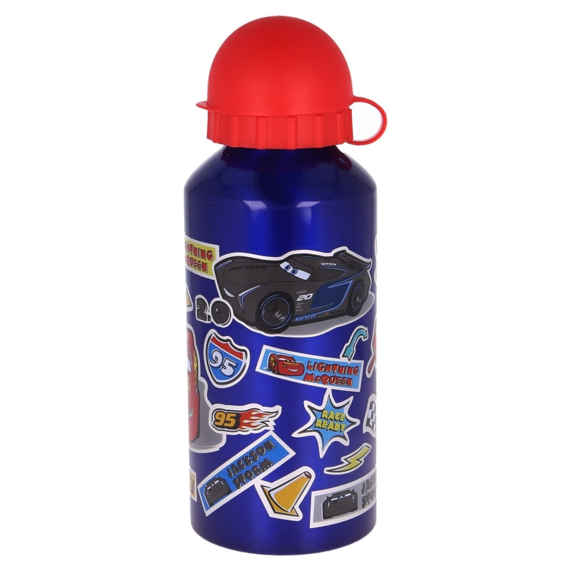 ALUMINIUM BOTTLE 400 ML CARS STICKERS