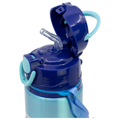 ALUMINIUM POP UP BOTTLE WITH STRAP 730 ML BLUEY