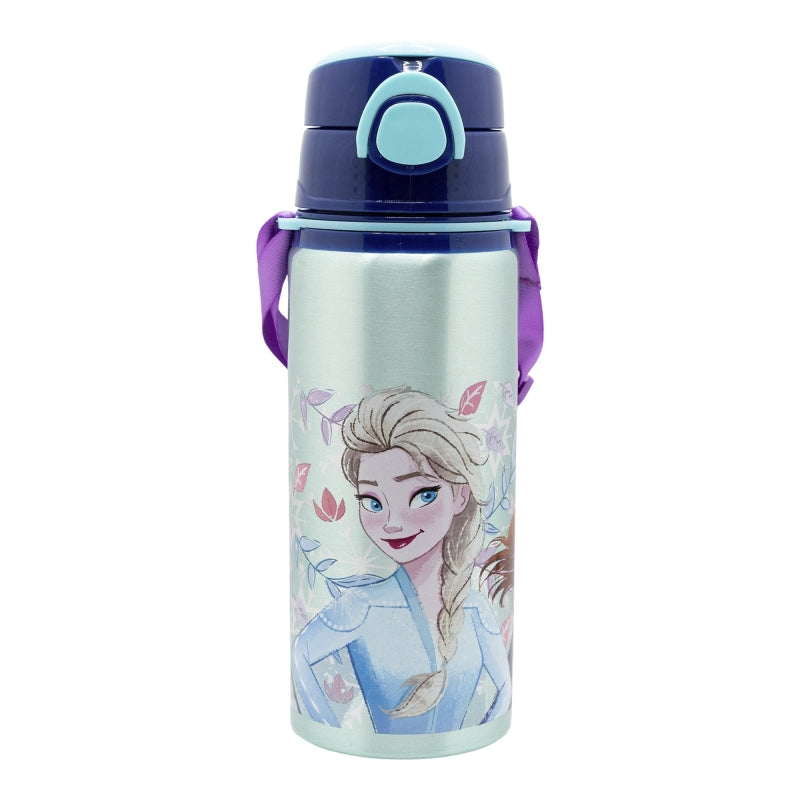 ALUMINIUM POP UP BOTTLE WITH STRAP 730 ML FROZEN SNOWY TALE