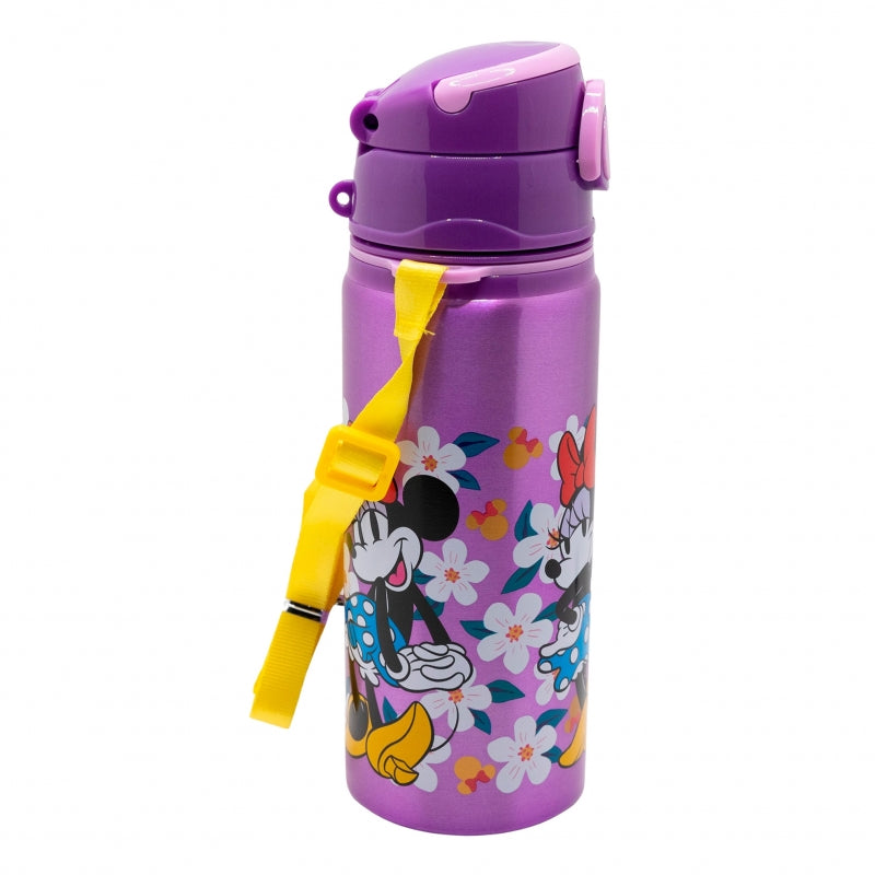 ALUMINIUM POP UP BOTTLE WITH STRAP 730 ML MINNIE SUNSHINE