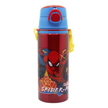 ALUMINIUM POP UP BOTTLE WITH STRAP 730 ML SPIDERMAN MOVING TARGET