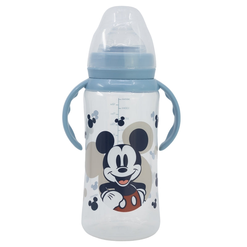Mickey Mouse Full of Smiles Babyfles met Handvatten 360 ml – Vrolijk Drinken voor je Baby!