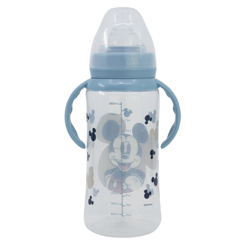 Mickey Mouse Full of Smiles Babyfles met Handvatten 360 ml – Vrolijk Drinken voor je Baby!