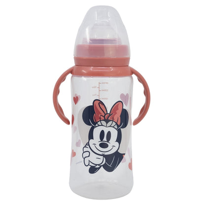 Minnie Mouse Heart Full Babyfles met Handvatten 360 ml – Lief Drinken voor je Baby!