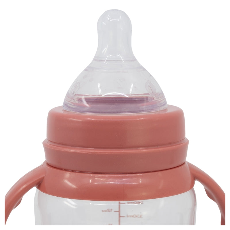 Minnie Mouse Heart Full Babyfles met Handvatten 360 ml – Lief Drinken voor je Baby!