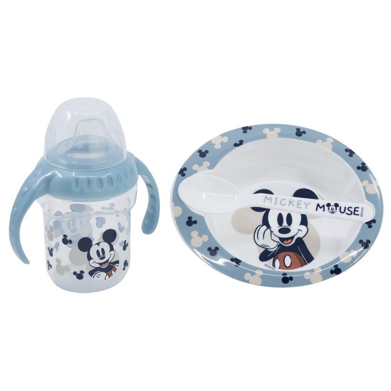 Mickey Mouse Full of Smiles Baby Cadeauset – Vrolijk Eten en Drinken!