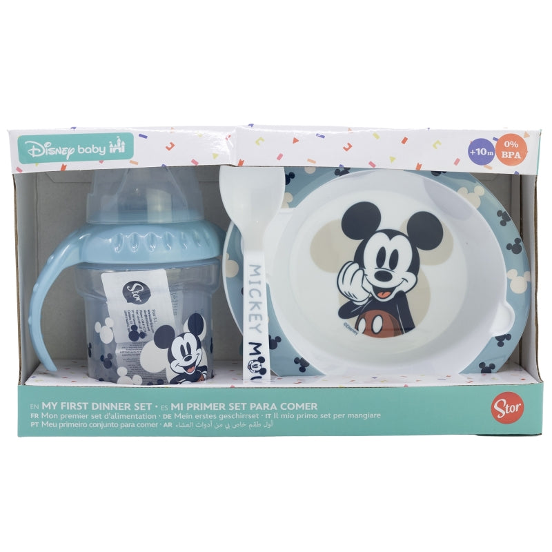 Mickey Mouse Full of Smiles Baby Cadeauset – Vrolijk Eten en Drinken!