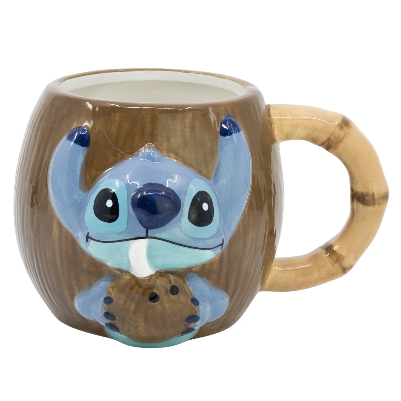 CERAMIC 3D MUG 14 OZ IN GIFT BOX STITCH COCONUT