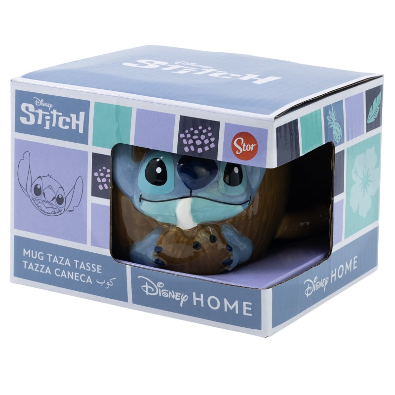 CERAMIC 3D MUG 14 OZ IN GIFT BOX STITCH COCONUT