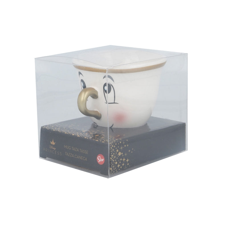 CERAMIC 3D MUG 6 OZ IN GIFT BOX BEAUTY AND THE BEAST CHIP