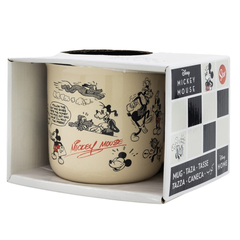 CERAMIC BREAKFAST MUG 14 OZ IN GIFT BOX MICKEY MOUSE VINTAGE