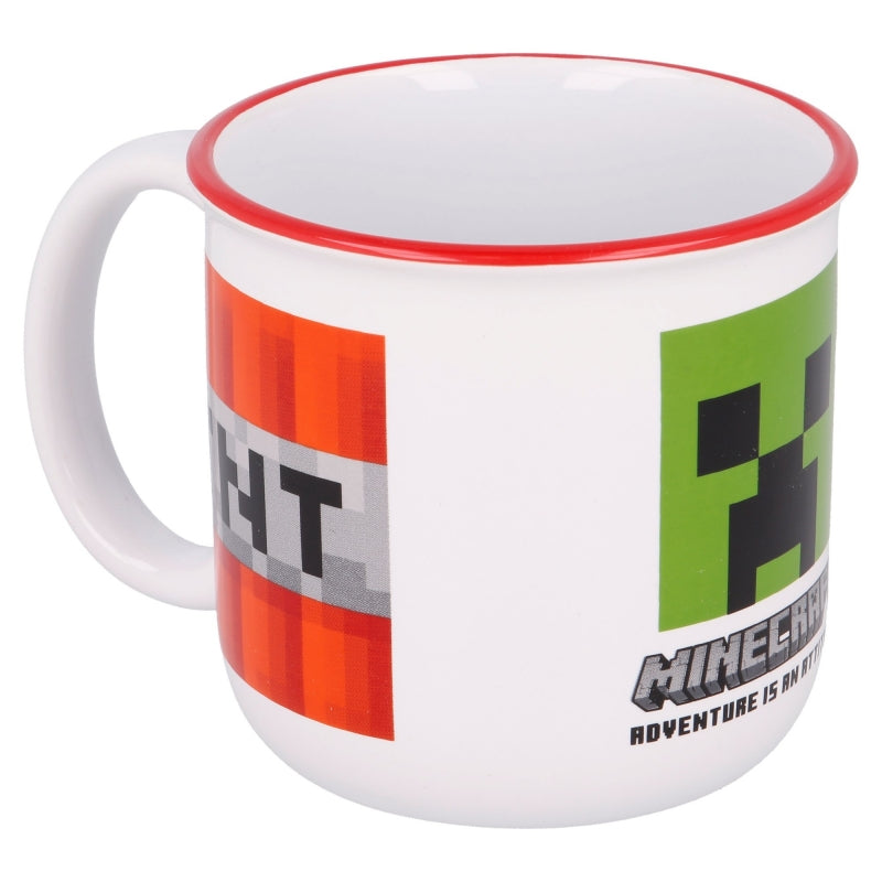 CERAMIC BREAKFAST MUG 14 OZ IN GIFT BOX MINECRAFT
