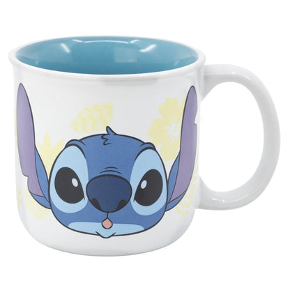 CERAMIC BREAKFAST MUG 14 OZ IN GIFT BOX STITCH PALMS