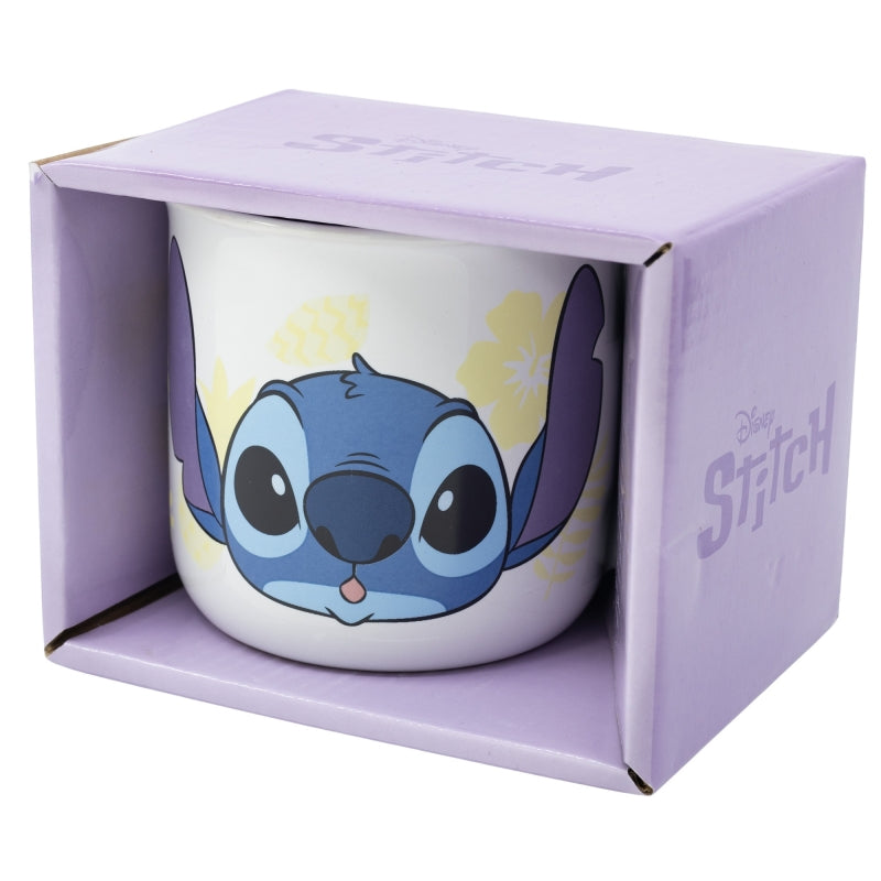 CERAMIC BREAKFAST MUG 14 OZ IN GIFT BOX STITCH PALMS