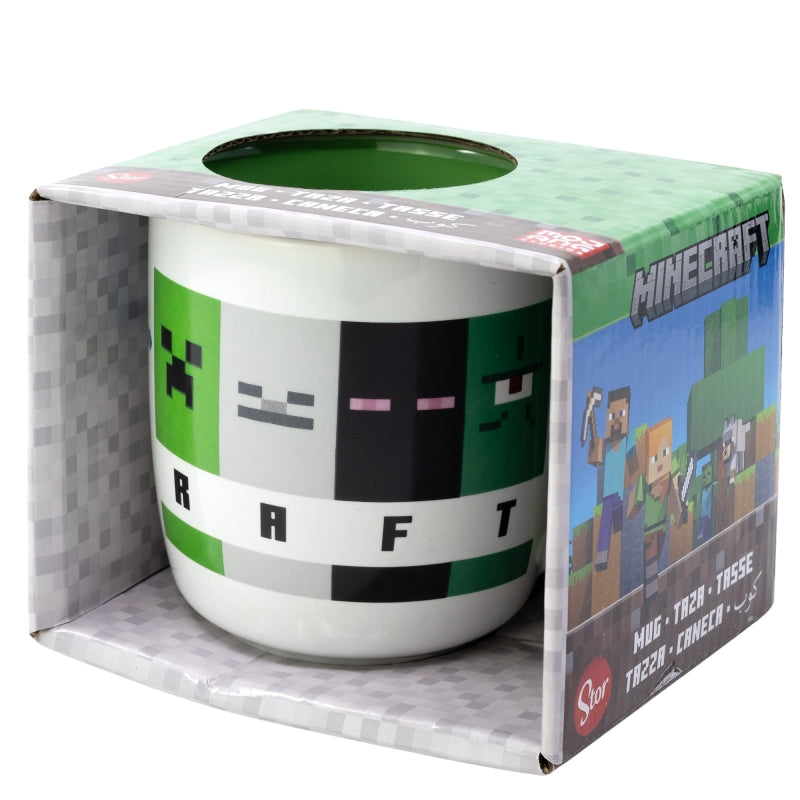 CERAMIC ELITE MUG 13 OZ IN GIFT BOX MINECRAFT SQUARED PATTERN