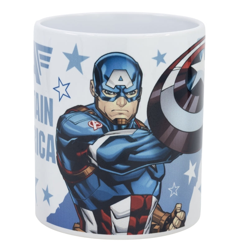 CERAMIC SB MUG 11 OZ IN BOX AVENGERS CAPTAIN AMERICA SHIELD ATTACK