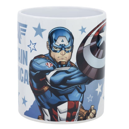 CERAMIC SB MUG 11 OZ IN BOX AVENGERS CAPTAIN AMERICA SHIELD ATTACK