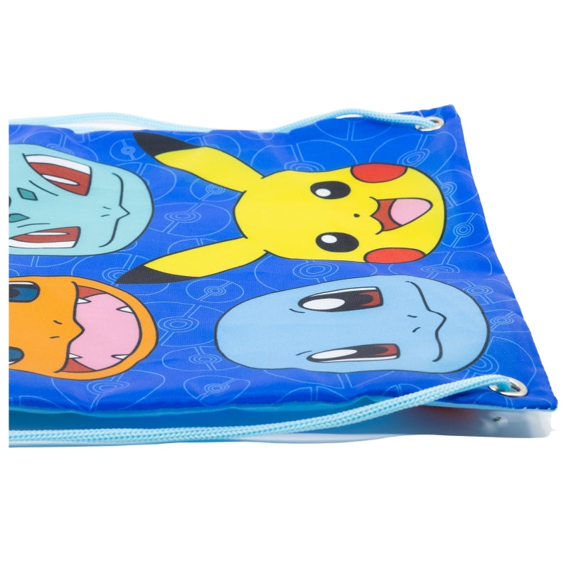 DRAWSTRING LUNCH BAG POKEMON FACES