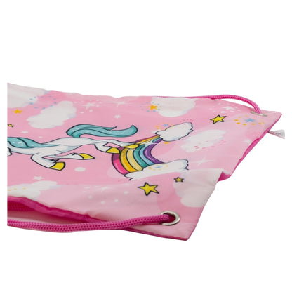 DRAWSTRING LUNCH BAG UNICORN RAINBOW
