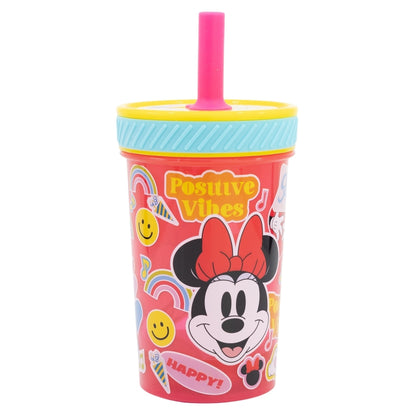 Minnie Mouse Smartgrip Tumbler met Rietje 370 ml – Bloeiend en Stabiel!