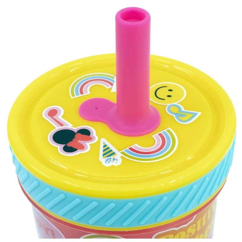 Minnie Mouse Smartgrip Tumbler met Rietje 370 ml – Bloeiend en Stabiel!