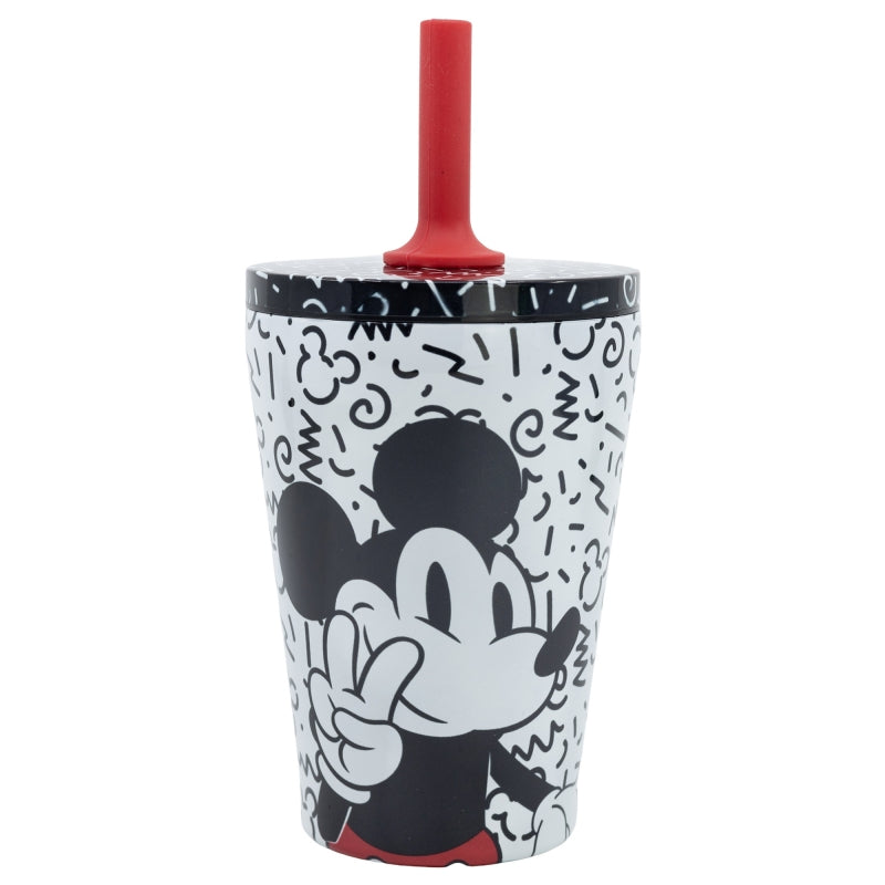 Mickey Mouse Thermos Tumbler met Rietje 360 ml – Stijlvol en Koel!