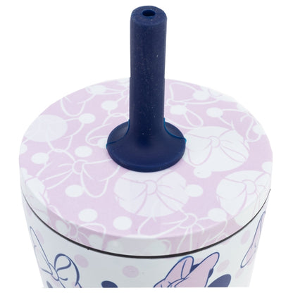 Minnie Mouse Thermos Tumbler met Rietje 360 ml – Schattige Gezichtjes!