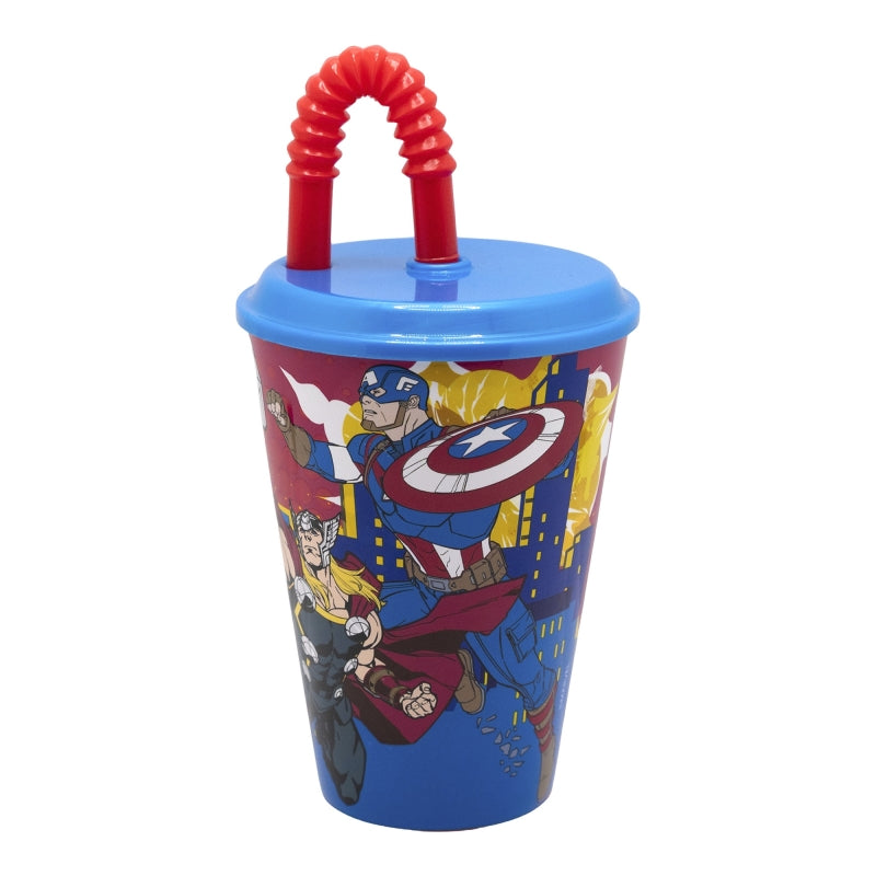 Avengers Tumbler met Rietje 430 ml – Explosief Plezier met Captain America!