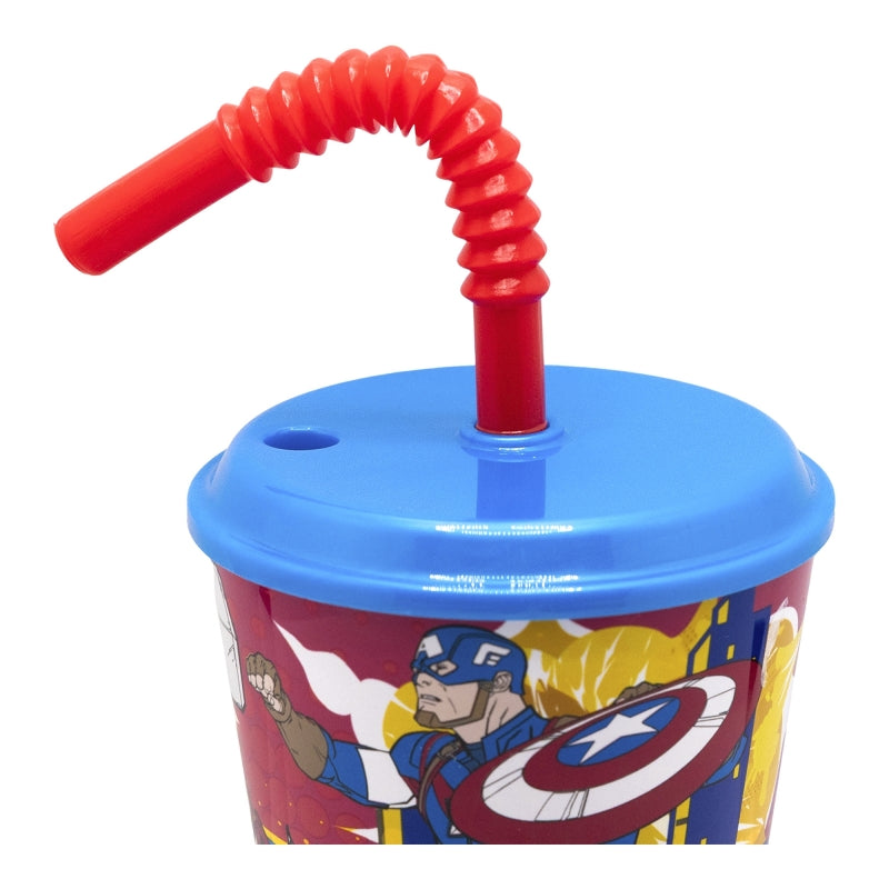 Avengers Tumbler met Rietje 430 ml – Explosief Plezier met Captain America!
