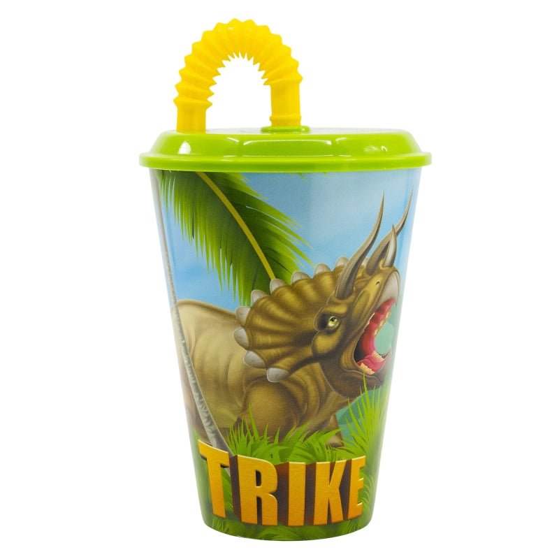 T-Rex Tumbler met Rietje 430 ml – Roar naar Avontuur!