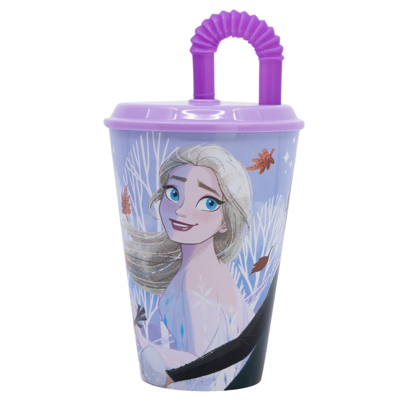 Frozen Autumn Leaves Tumbler met Rietje 430 ml – IJzige Herfstmagie!