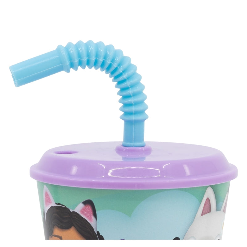 Gabby's Dollhouse Tumbler met Rietje 430 ml – Magisch Kattenavontuur!