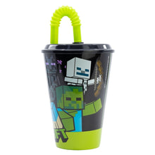 Minecraft Easy Sport Tumbler 430 ml – BPA-vrije Kinderbeker met Rietje