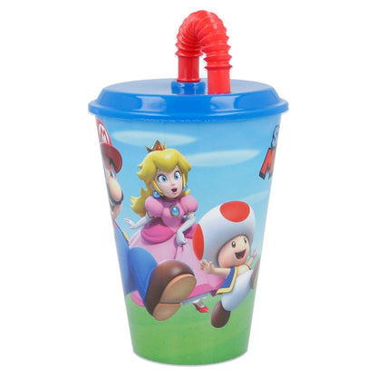 Super Mario Easy Sport Tumbler 430 ml – BPA-vrije Kinderbeker met Rietje