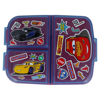 Cars Stickers Lunchbox met Vakken – BPA-vrije Broodtrommel voor Kinderen