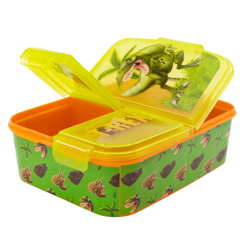 Dinosaur Lunchbox met Vakken – BPA-vrije Broodtrommel voor Kinderen