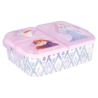 Frozen II Elements Lunchbox met Vakken – BPA-vrije Broodtrommel voor Kinderen