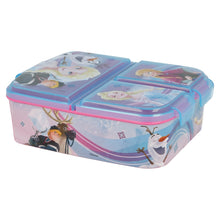 Frozen Iridescent Aqua Lunchbox met Vakken – BPA-vrije Broodtrommel voor Kinderen