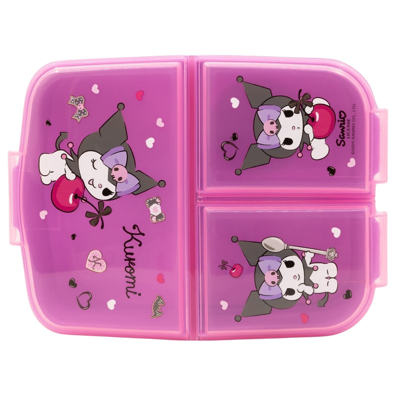 Kuromi Lunchbox met Vakken – BPA-vrije Broodtrommel voor Kinderen